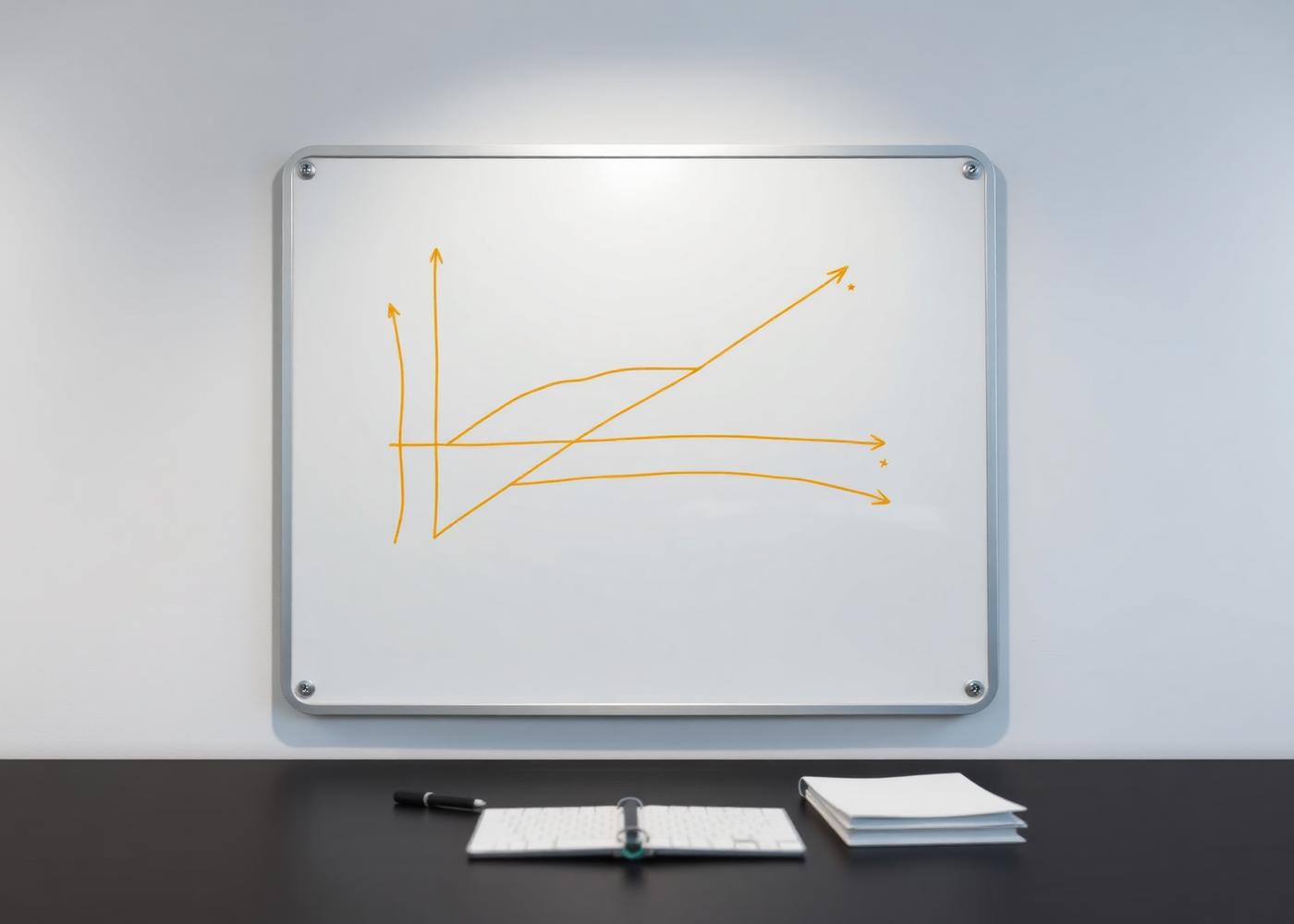 Growth strategy mapped out on a whiteboard